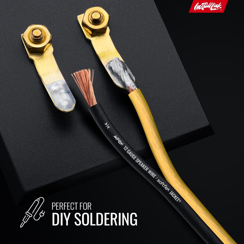 Install Link 12 AWG Gauge Speaker Wire Cable (30 Feet) Stereo, Car or Home Theater, CCA - Image 5